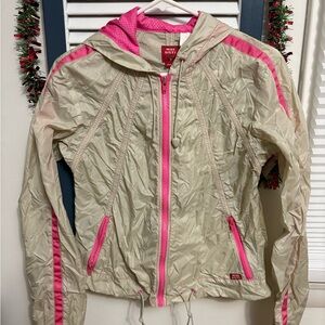 Miss Sixty youth S Beige and Pink Zip-Up Jacket